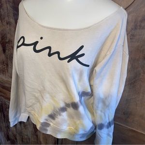 Wide neck, off shoulder sweat shirt